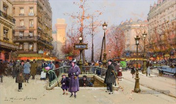 Porte Saint Martin Eugène Galien Parisien Peinture à l'huile